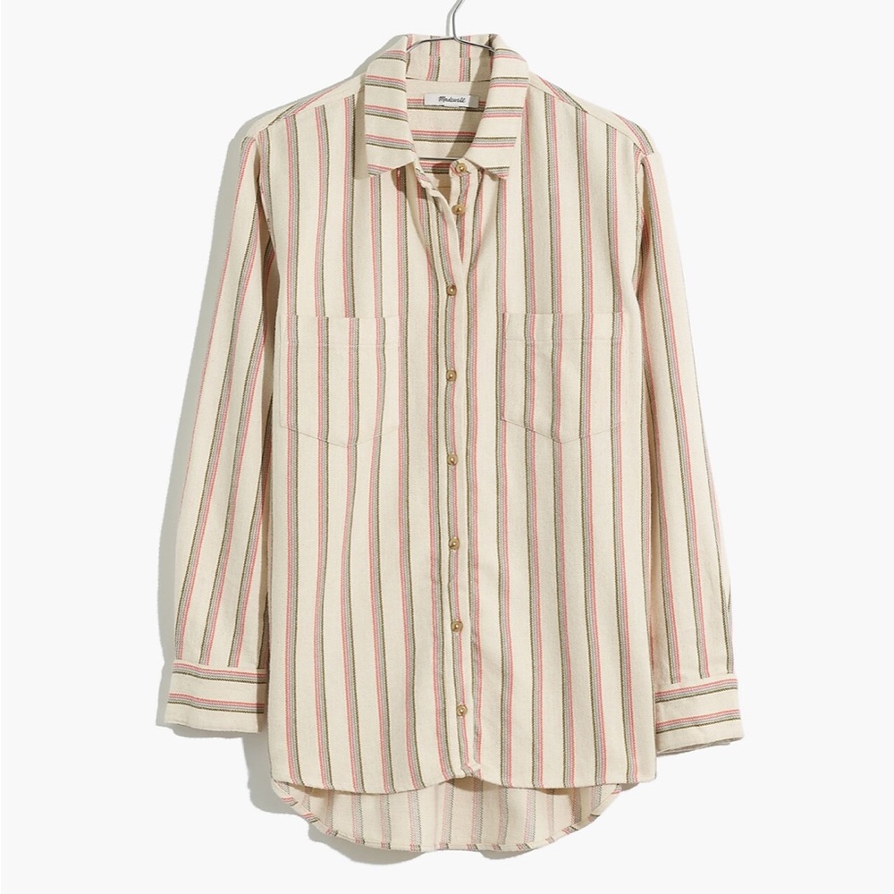 Madewell Flannel Sunday Shirt in Claxton Stripe